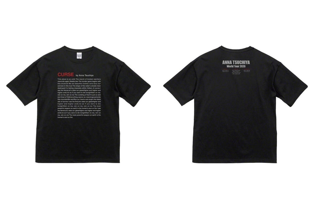 LYRICS Print T-shirts 正面・背面