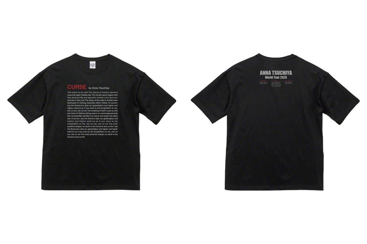 LYRICS Print T-shirts 正面・背面